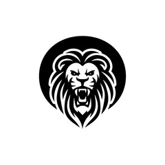 Letter O with Roaring lion head logo vector