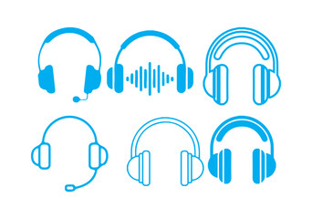 Headphone icon set. Customer support web and mobile app. headphone sign. Headphone music icon. deal for business, office, or remote work icon. vector illustration eps 10