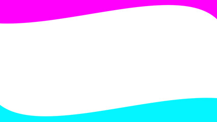 Modern pink and cyan border frame on transparent background PNG