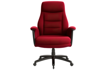 Elegant maroon high-back office chair designed for comfort and style in a modern workspace, perfect for long hours of work or study