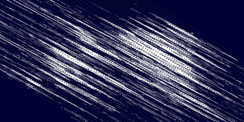 Obraz premium Dots halftone white \u0026 blue color pattern gradient grunge texture background. Dots pop art comics sport style vector illustration