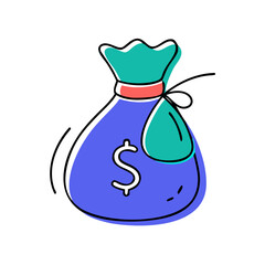 Secure Your Financial Future: A vibrant money bag illustration representing wealth, savings, and investment opportunities for lasting prosperity