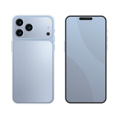 Apple new iPhone 17 pro max cosmic orange blank screen mockup vector illustration for advertising, Smartphone mockup. Isolated on white background. Vector illustration.