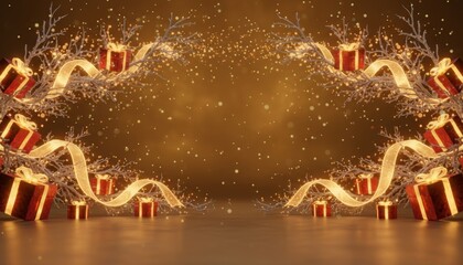 magical christmas fantasy background