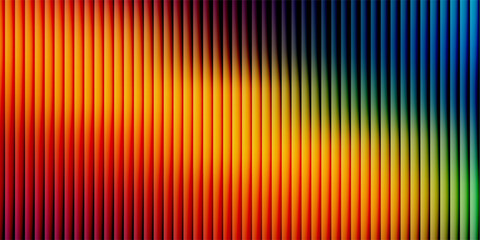 A dynamic abstract background featuring a smooth transition of colors from fiery red and orange to deep blue and teal overlaid with a fine grain