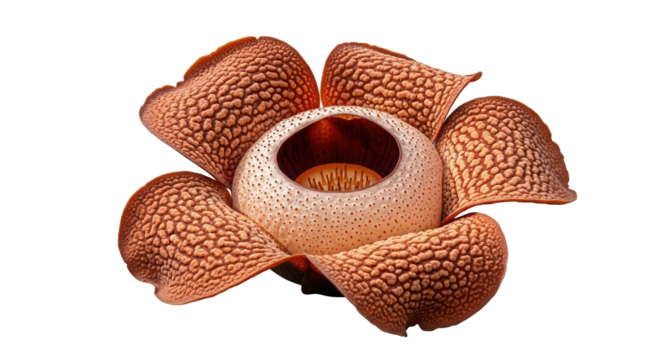 Detailed Rafflesia Arnoldii Flower with Bumpy Texture and Central Opening.