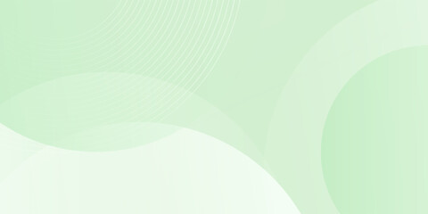 Minimalist soft Abstract Background in Gradient green and white Tones with Circles. Circle effect style geometric, abstract background.