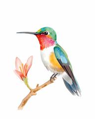 Colorful Hummingbird in Flight