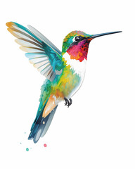 Colorful Hummingbird in Flight