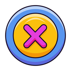 Obraz premium A flat style icon showing stop button