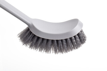 Gray toilet brush isolated on white background