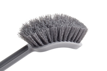 Gray toilet brush isolated on white background