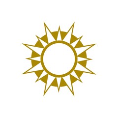 Sun icon isolated on white background