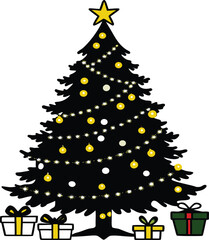 christmas tree with gifts