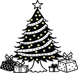 christmas tree with gifts