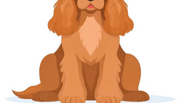 Adorable Cocker Spaniel Sitting Pose.