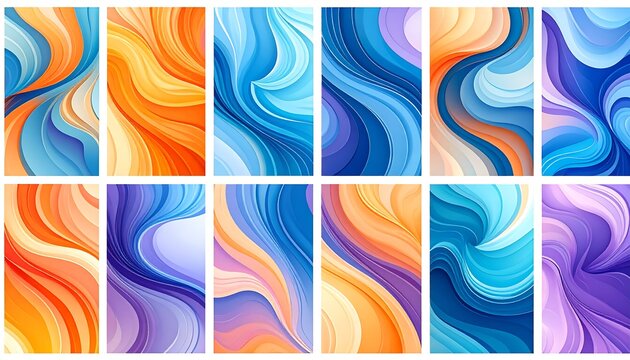 Abstract Colorful Liquid Backgrounds.
