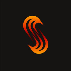 Vector logo design template for business. S letter sign.