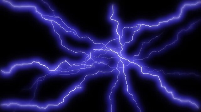 青い電気がビリビリ