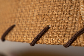 Burlap Texture Background. Texture of natural burlap fabric	
