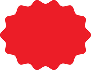 Red shopping labels collection. Sale or discount sticker. Starburst red sticker set. Special offer price tag. Supermarket promotional badge. Promo stickers with star edges. Vector, PNG