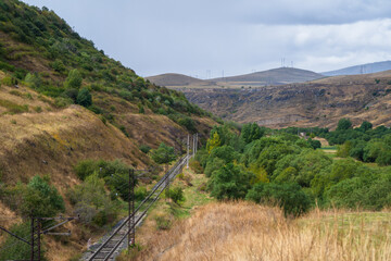 Landscape with railroad track, Armenia