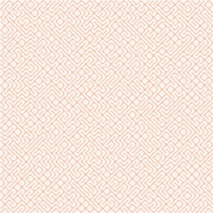 Seamless Geometric Maze Pattern | Abstract Peach Line Background Design