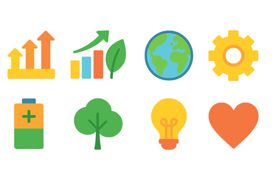 Eco-friendly, environment outline icon set. Nature, sustainability icons for green projects