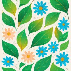 verdant bloom meadow: botanical rhythm foliage florals modern cottage core garden fresco