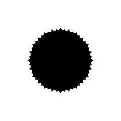 Blank vector icon of a sharp, jagged starburst or sunburst badge for sales and promotion.