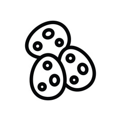 Three speckled eggs clustered together