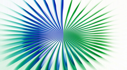 Obraz premium Abstract burst of blue and green rays emanating from a central point.