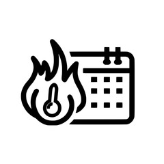 Digital Calendar Icon Featuring Fire Symbol Showing Urgent Task and Risk Management Schedule