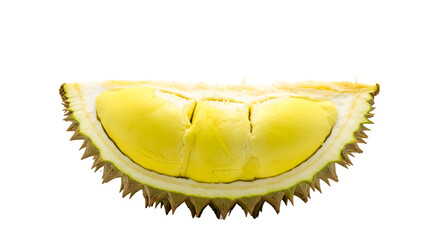 Golden durian pod unveiled creamy and pungent