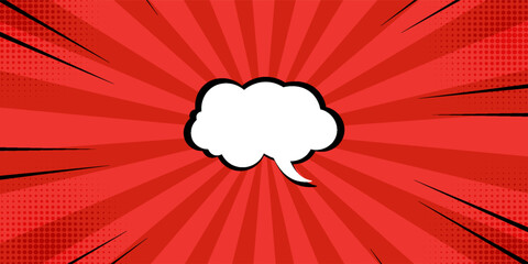 Pop Up Retro Comic Background. Vector halftone illustration. Vintage background for comic superhero text, speech bubble, message. © APRIADI