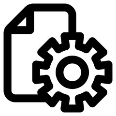 Project vector line icon bold