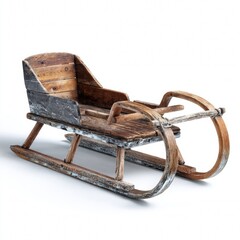 Vintage wooden sled, evoking nostalgic winter memories 