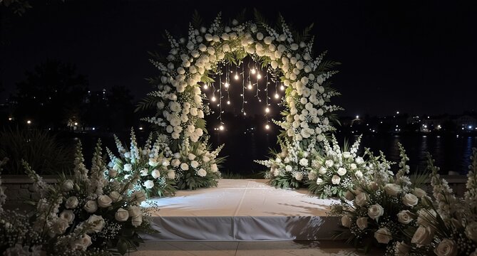 night wedding photography background