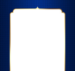 Blue and Gold Islamic Arch Frame Illustration