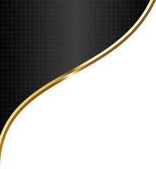 Black and Gold Islamic Arch Frame Illustration