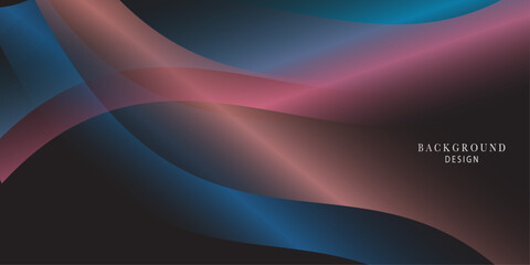 Elegant abstract background template dynamic wavy curves decor vector illustration