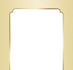 Beige  and Gold Islamic Arch Frame Illustration