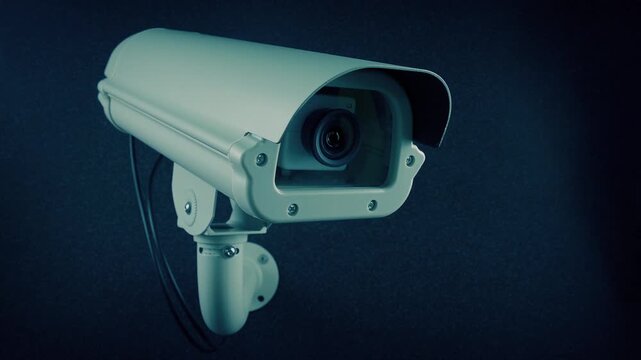 Passing CCTV Camera Recording With Flashing Light