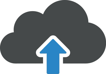 Cloud upload icon symbol vector