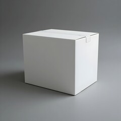 Naklejka premium Plain White Cardboard Packaging Box
