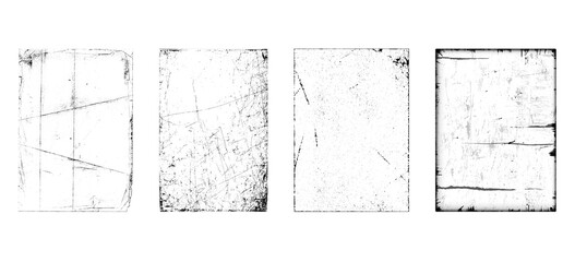 Grunge texture frames set