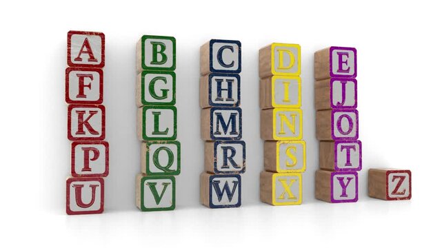 english alphabet a to z animation