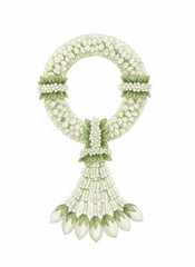 A Spring Garland Floral Garland isolated watercolor vector illustration svg