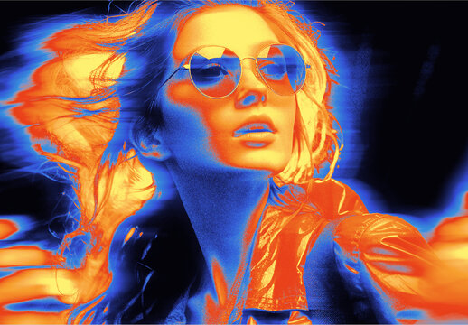 Thermal Heatmap Effect Mockup