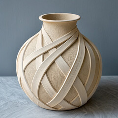 white ceramic vase on wooden background